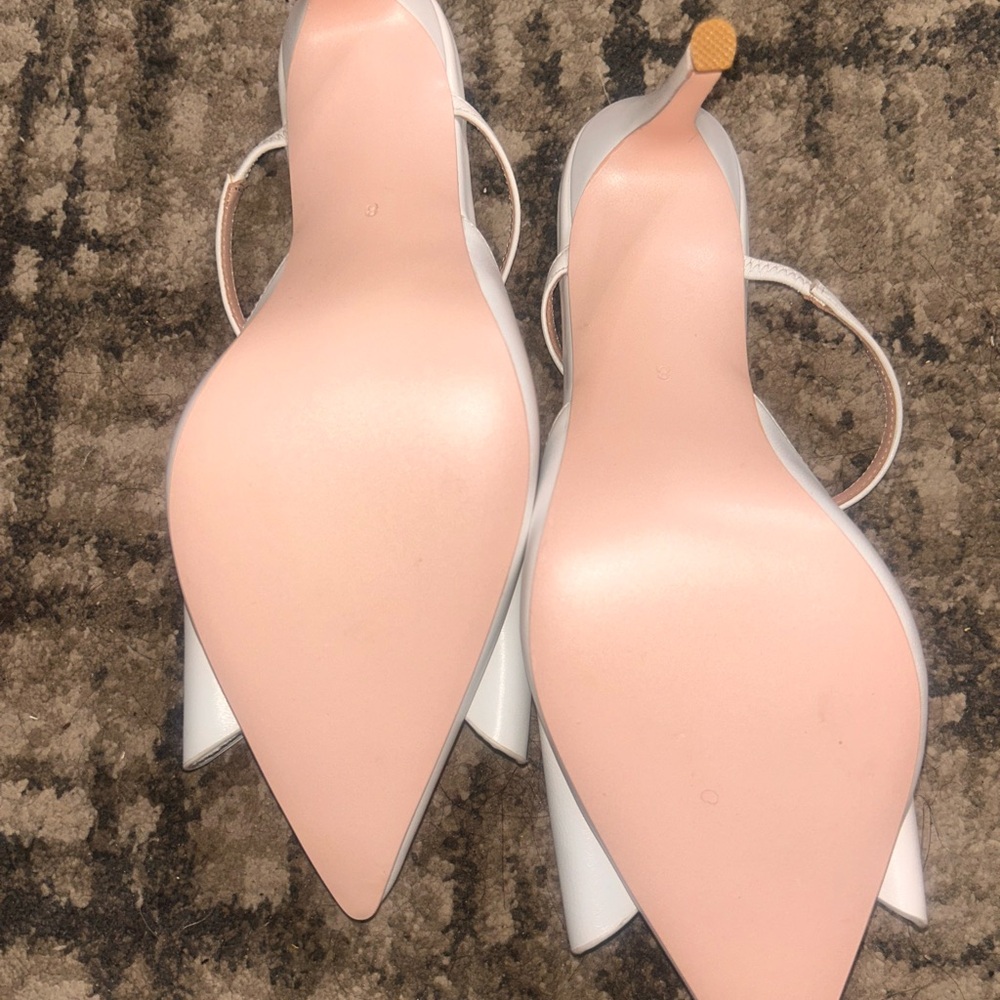 Lovers + Friends White Bow Heels - Picture 5 of 5